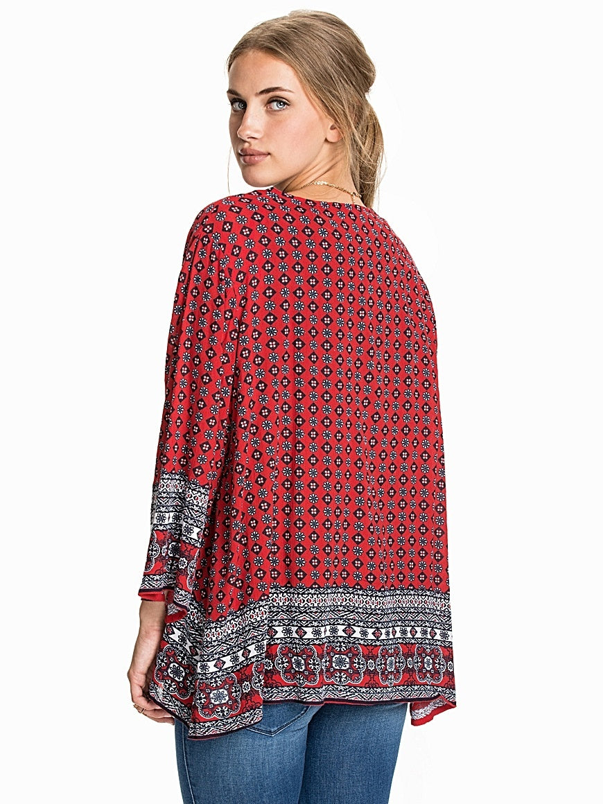 Pink Knit Long Cardigan