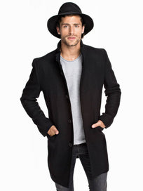 Contrasted collar jacket